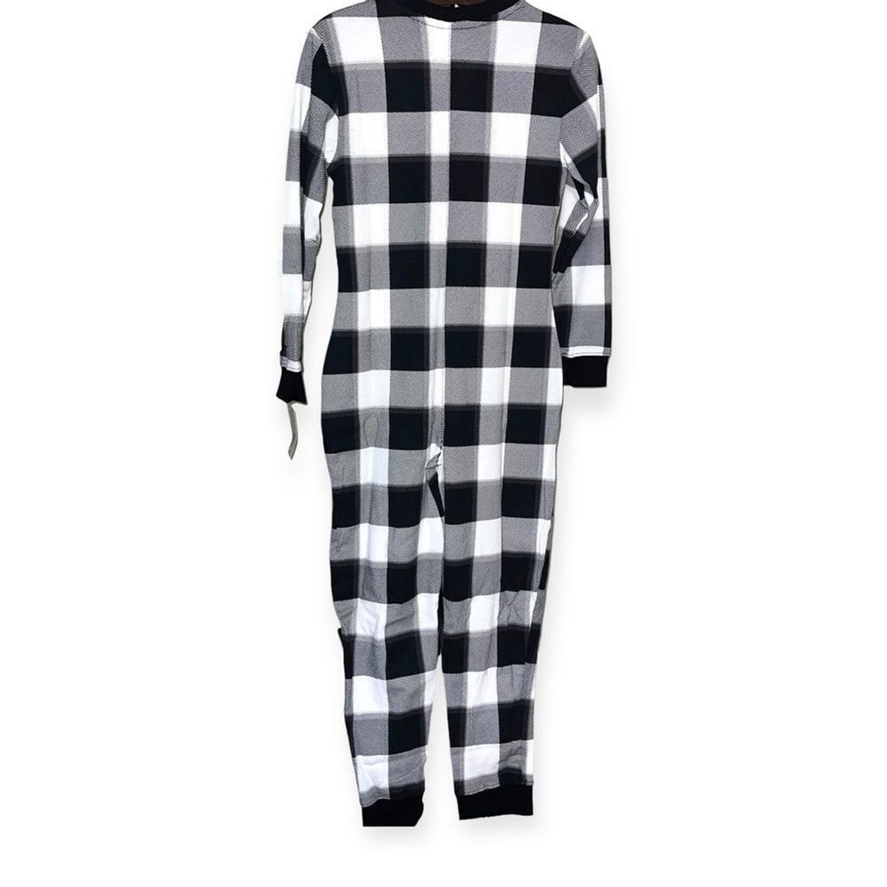 STARS ABOVE Women’s Thermal One Piece Pajamas in Black and Cream Size XS NEW - Picture 11 of 15
